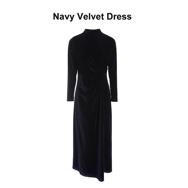 Velvet Knot Maxi  Dress