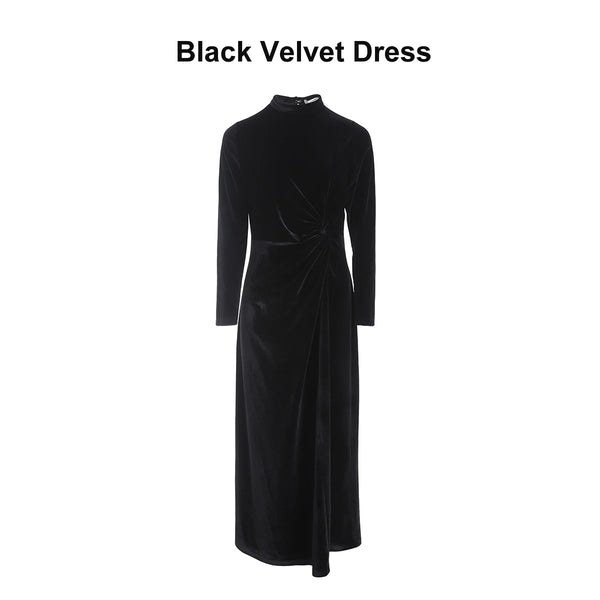 Velvet Knot Maxi  Dress