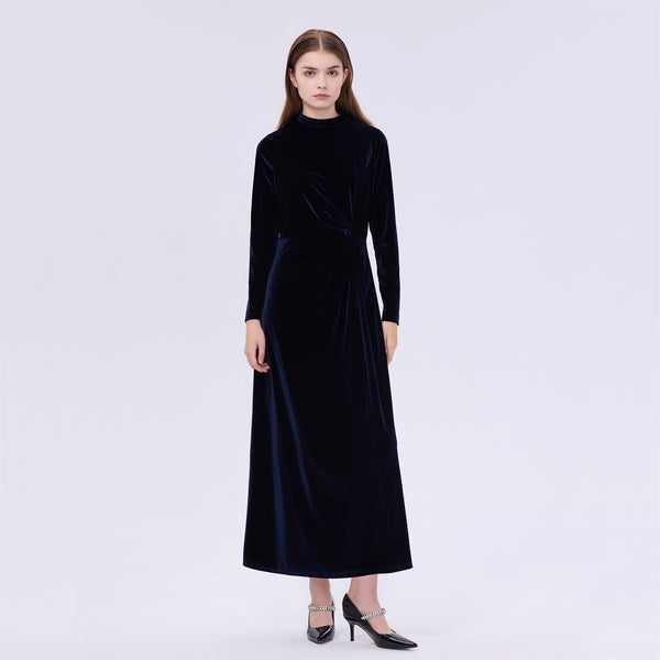 Velvet Knot Maxi  Dress