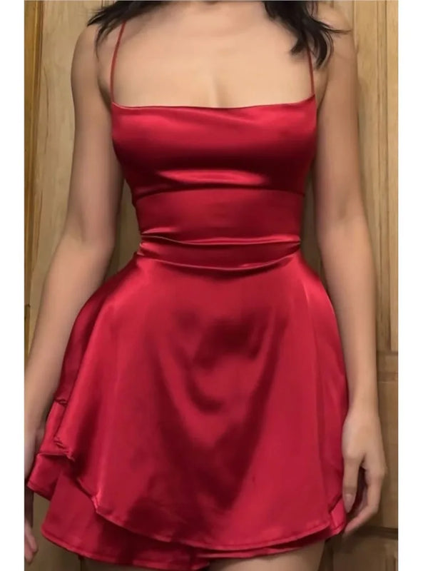 Sexy Backless Bandage Red Dress
